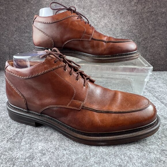 Cable & Co. Mens Size 9.5 Brown Leather Lace-Up Ankle Boots Made in Italy - Picture 2 of 12